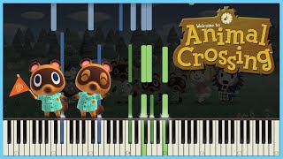 Animal Crossing: New Horizons Main Theme - Piano Duet [Synthesia + Sheets]