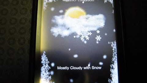 Leo Weather animation on Touch HD