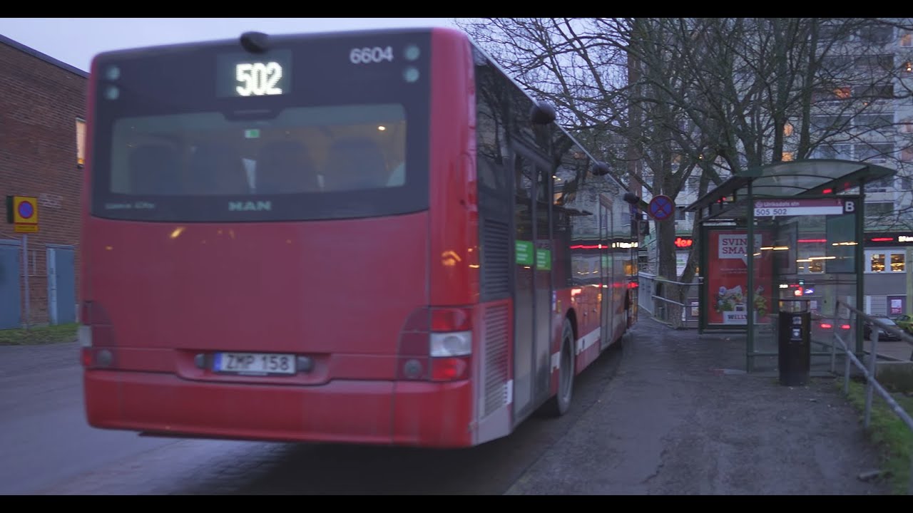 Sweden, Stockholm, bus 502 ride from Ulriksdal to Solna centrum