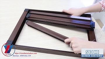 CỬA LƯỚI CHỐNG MUỖI VIỆT NHẬT HỆ XẾP CÓ RAY