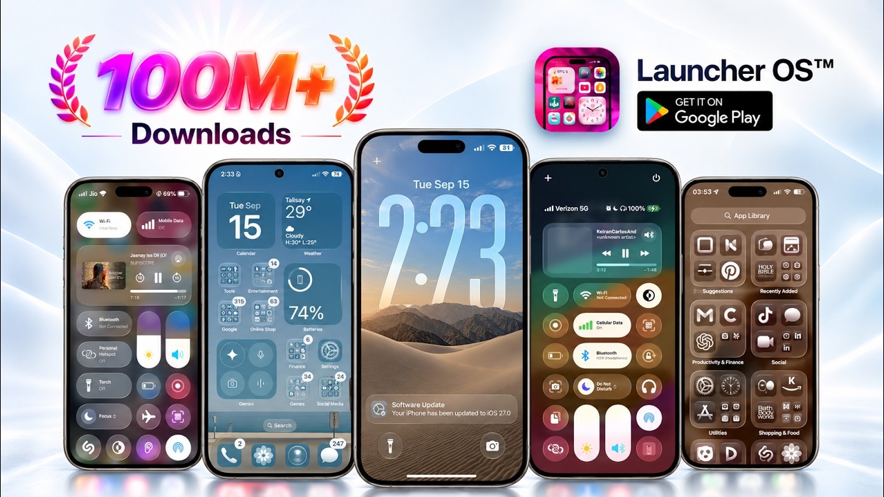 Transform Android with Launcher OS 27 | Liquid Glass & Built-in Games ...