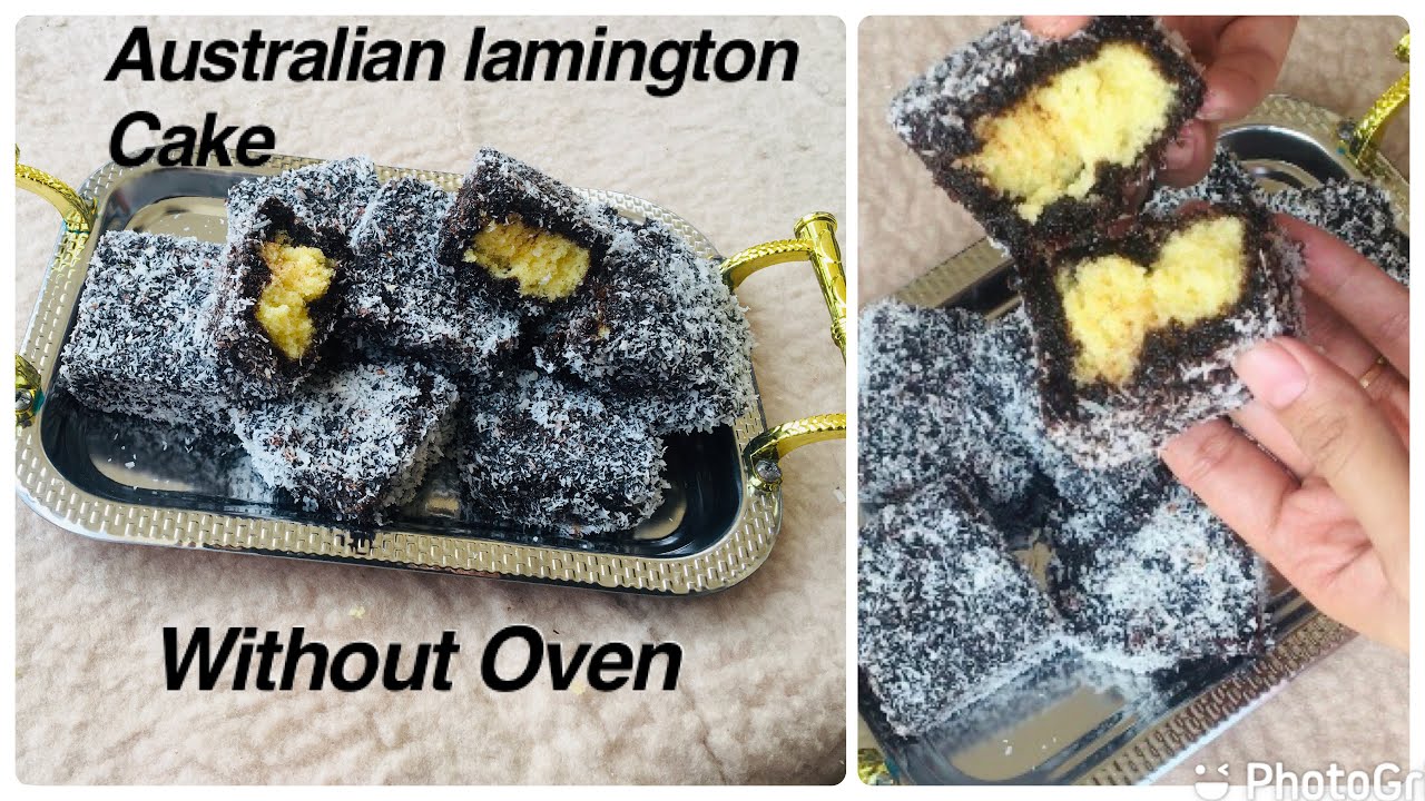 Australian lamington Cake without Oven & withOven ...