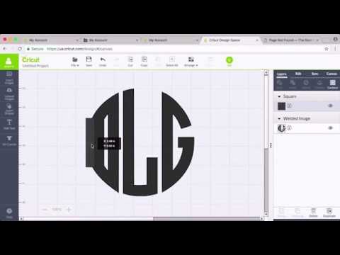 Cricut Design Space tutorial how to fix a monogram import with a backwards D