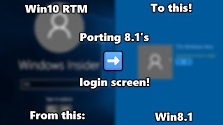 Porting The Windows 8 Loginscreen To Windows 10 Rtm