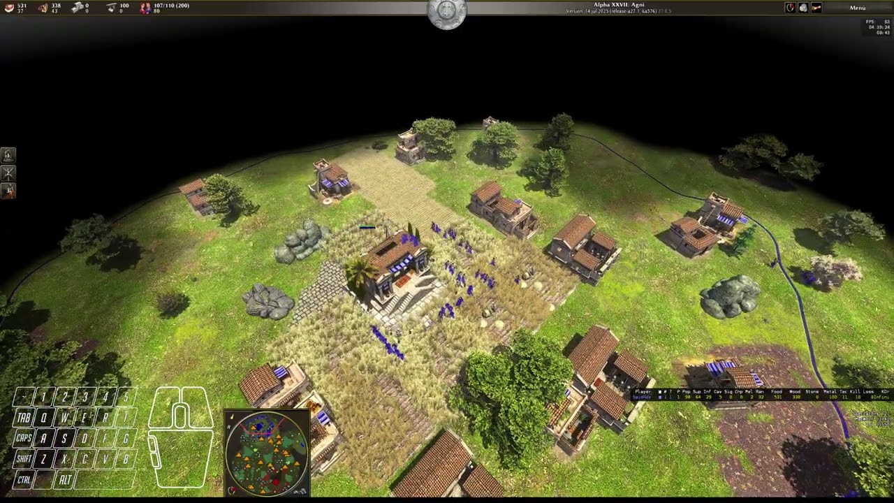 3 Chill Matches - Vol.3 | 0 A.D. Empires Ascendant | 1 vs 1 - Random Civs