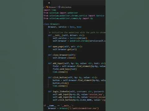 LinkedIn Automation with Python Selenium #trending #python - YouTube