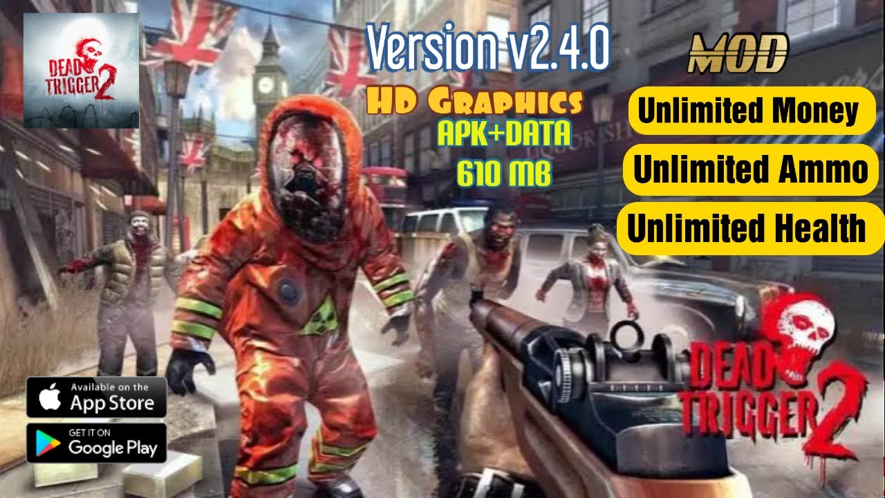 Dead Trigger 2 MOD APK v2.4.0 (Unlimited Money, Gold, Ammo)