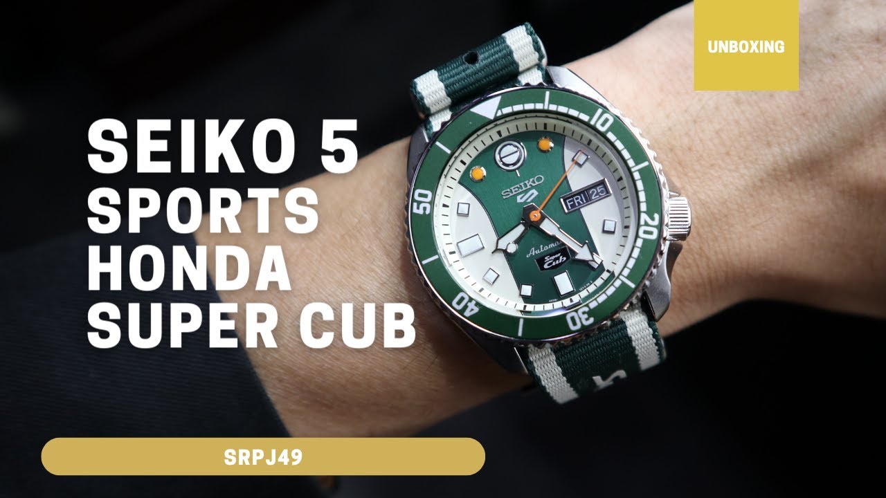 Unboxing Seiko 5 Sports Honda Super Cub Limited Edition SRPJ49 - YouTube