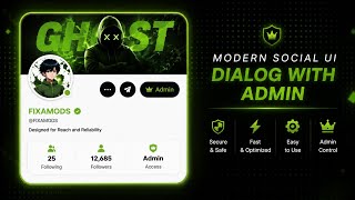 🔥 Modern Social UI Dialog for Mods! | Free Firebase Admin Panel + Smali Code By Fixamods