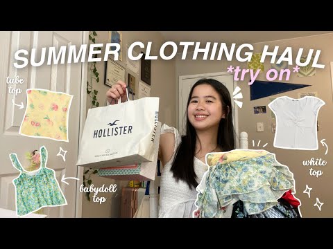 SUMMER TRY-ON HAUL 🛍️☀️ *hollister, target, thrift...*