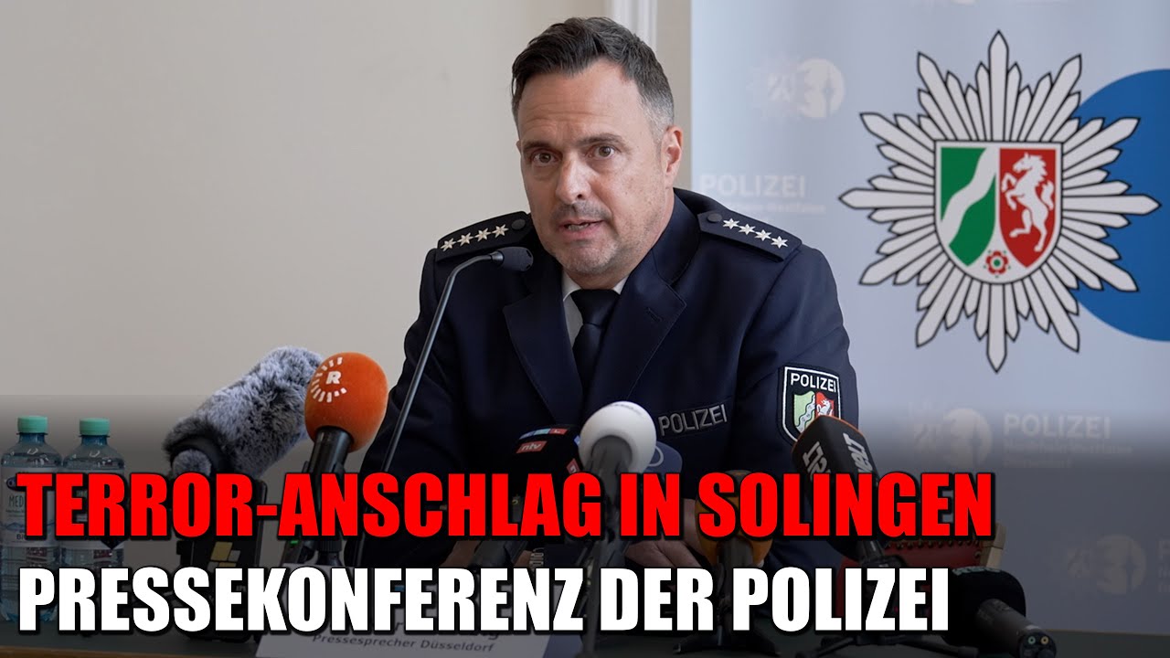 Grausamer Messer-Anschlag in Solingen: 3 Menschen sterben - Pressekonferenz der Polizei | 24.08.2024
