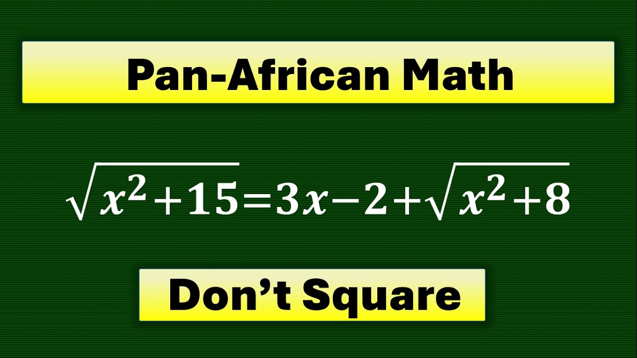 Can You Crack This Radical Equation? | 95% Fail to Solve! | Pan-African