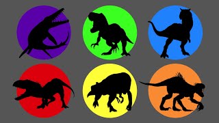 Jurrasicword T-Rex, Carnotaurs, Indoraptor, Mosasaurus, Indominus Rex, Distortus Rex, Spinosaurs