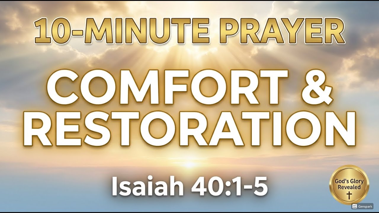 10-Minute Prayer for Comfort & Restoration | Isaiah 40:1-5 | God's Glory Revealed