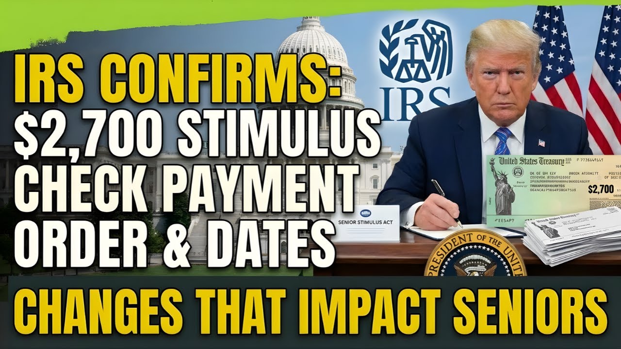 $2,700 Stimulus Check — IRS Confirms Payment Order & Dates