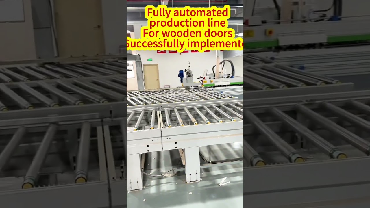Fully automated production line For wooden doors Successfully implemented