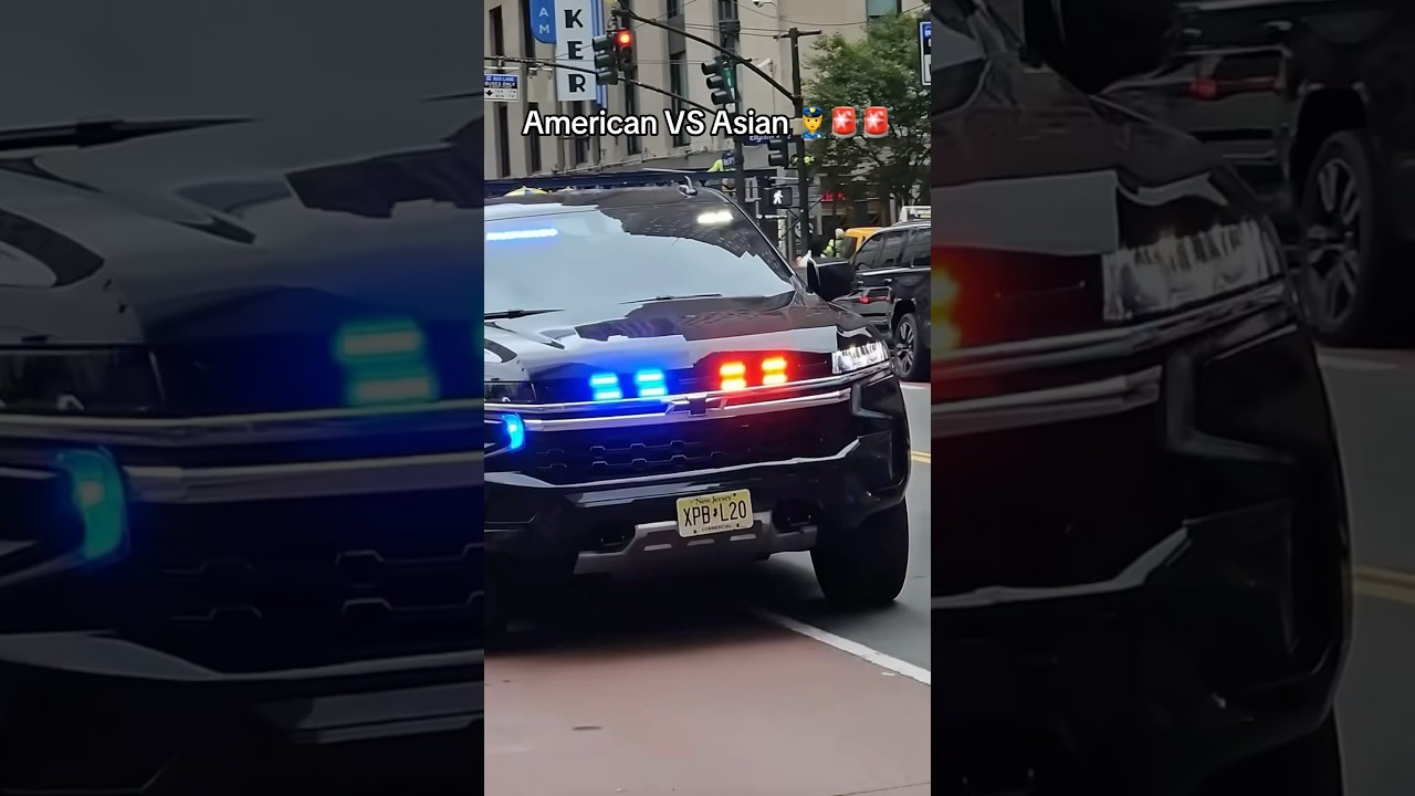 HOW POLICE SOUND LIKE IN AMERICA AND ASIA #shorts