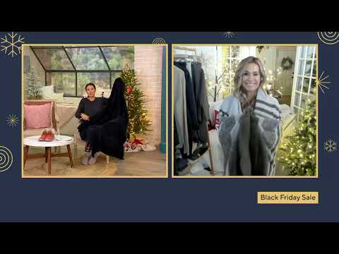 Barefoot Dreams CozyChic Marled Stripe Blanket 45" x 60" on QVC