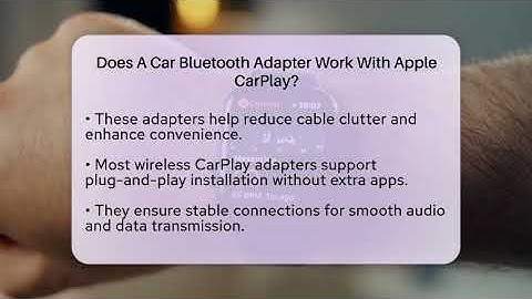 Does A Car Bluetooth Adapter Work With Apple CarPlay? - Talking Tech Trends
