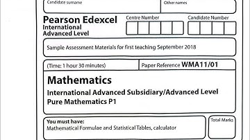 IAL MATHEMATICS - P1 | 2018 Sample Assessment Material Solved IN DETAIL | Pearson Edexcel