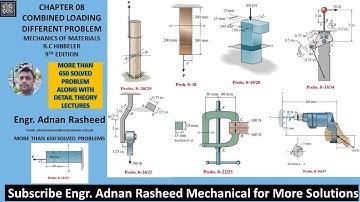 Combined Loading | Stress | Mechanics | Bending stress | Mechanics of materials RC Hibbeler |