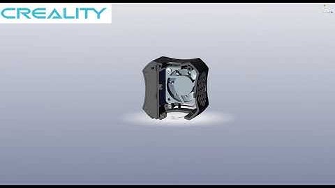 Ender 3v2 4010 axial flow nozzle fan disassembly 3D animation