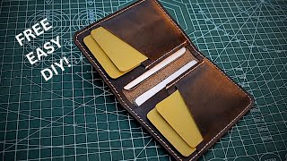 How To Make A Leather Card Wallet #leathercraft