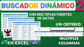 BUSCADOR DINÁMICO en Excel Para multiples fuentes de datos, un único criterio en varias columnas