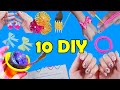 10 Things To Do When You're Bored At Home - Nail art, Slime, Bracelet and more..
