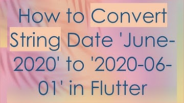 How to Convert String Date 