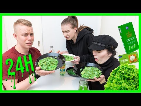 Virkistävän vihreä salaatti  valmistus video. 