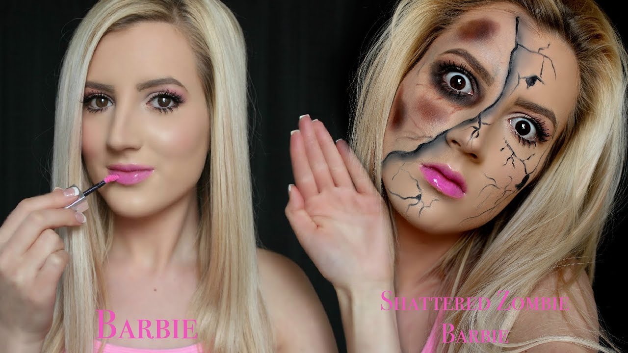 Zombie Barbie GRWM | Halloween Makeup - YouTube