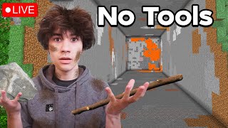 🚨 STREAM ENDS WHEN I MINE A CHUNK WITH NO TOOLS 🚨
