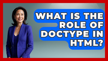What Is The Role Of DOCTYPE In HTML? | Simple HTML Studio News
