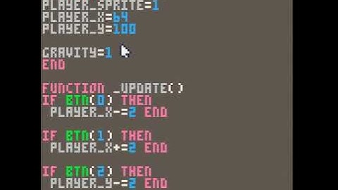 PICO 8 player movement demonstration
