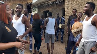 SEE HOW VERSATILE ACTOR IBRAHIM CHATTA HAVING FUN AND DANCING AT HIS FILM VILLAGE