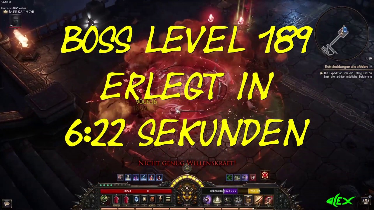 Wolcen Final Boss Max Level 189 dead in 