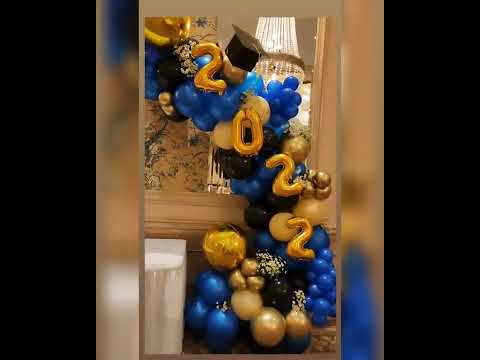 The making of our gorgeous graduation balloon garland for Henry Clay Elementary School.