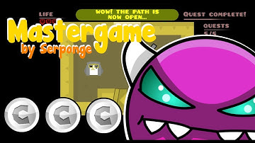 Geometry Dash Medium Demon | MasterGame ALL 3 COINS (Serponge)