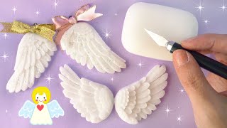 ANGEL WINGS SOAP CARVING - Hanging Decorations  Ornaments - Free Template -DIY Holiday carft idea