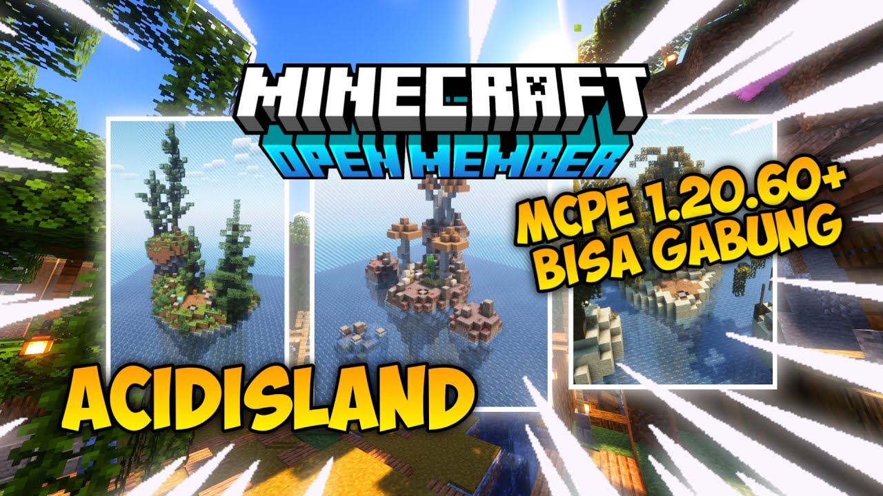 OPEN MEMBER SERVER MCPE VERSI OFFICIAL 1.20+ TERBARU ON 24 JAM ...