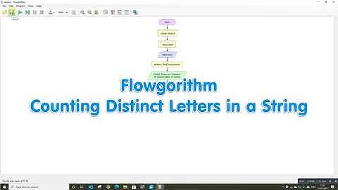 Flowgorithm - Working With strings - Counting Distinct Letters