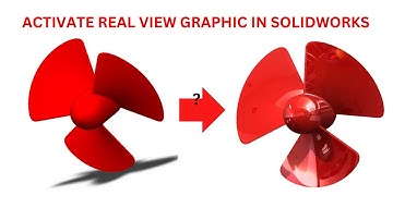 How to activate real view graphic in Solidworks 2025