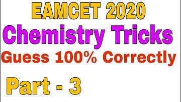 EAMCET 2026 - Chemistry Tricks And Cheat Codes