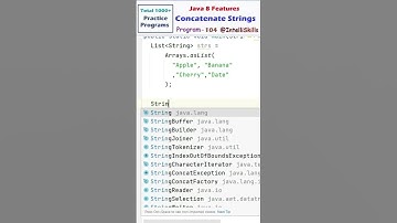 Java Program - 104 | Concatenate Strings using Stream API #Shorts