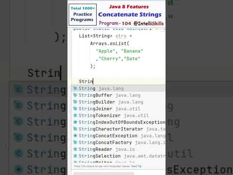Java Program - 104 | Concatenate Strings using Stream API #Shorts