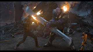 Captain America vs Thanos Fight Scene   Captain America Lifts Mjolnir   Avengers  Endgame 2019