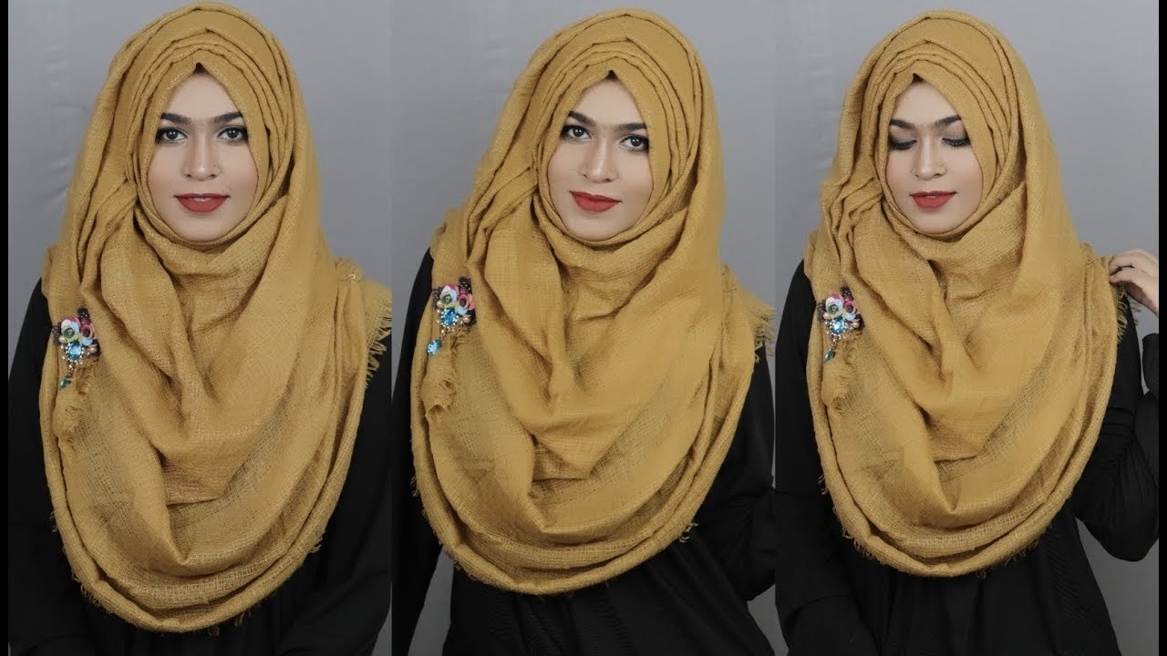 Without Inner Cap Layer Hijab Style For Round Face Muna Youtube