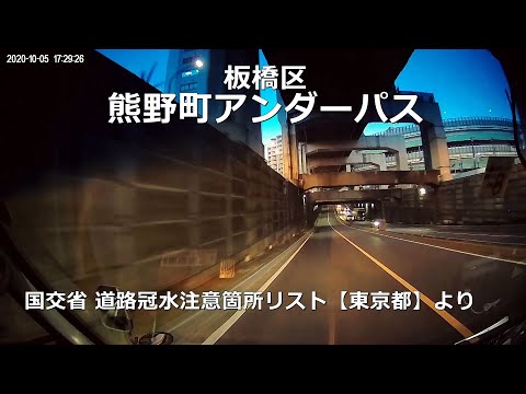 31番 熊野町アンダーパス 国交省 道路冠水注意箇所リスト 東京都 より 道路冠水注意箇所リスト 山手通り 川越街道