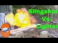 Slingshot targets that go boom 3 ( lighters)